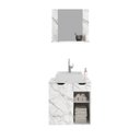 Ver imagem 2 de Conjunto para Banheiro Completo Gabinete Cuba Espelho Mármore Branco