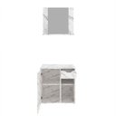 Ver imagem 3 de Conjunto para Banheiro Completo Gabinete Cuba Espelho Mármore Branco
