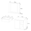 Ver imagem 4 de Conjunto para Banheiro Completo Gabinete Cuba Espelho Mármore Branco