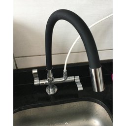 Torneira Flexivel de Mesa Samer Metais com Saída para Purificador de Agua Tubo Preto - 4