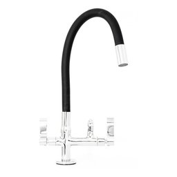 Torneira Flexivel de Mesa Samer Metais com Saída para Purificador de Agua Tubo Preto - 1