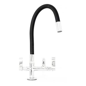 Torneira Flexivel de Mesa Samer Metais com Saída para Purificador de Agua Tubo Preto