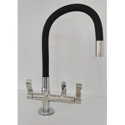 Torneira Flexivel de Mesa Samer Metais com Saída para Purificador de Agua Tubo Preto - 3