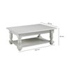 Mesa de Centro Viola Retangular em Madeira Maciça/ MDF - Pintura em Laca Branco - 4