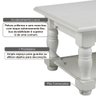 Mesa de Centro Viola Retangular em Madeira Maciça/ MDF - Pintura em Laca Branco - 3