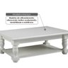 Mesa de Centro Viola Retangular em Madeira Maciça/ MDF - Pintura em Laca Branco - 2