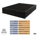 Ver imagem 2 de Base Box com Baú Bege Viúvo 128cm de Madeira Kazamix Cor:preto