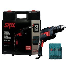 Furadeira de Impacto 1/2\" 6555 570w + Maleta com 23 Acessórios 110v - Skil - 2