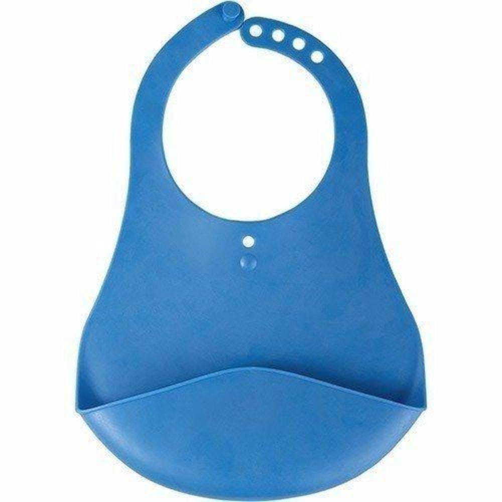 Babador Cata Migalhas de Silicone Azul Kababy - 1