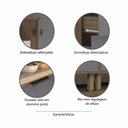 Ver imagem 3 de Balcão de Cozinha 120cm 2 Portas e 3 Gavetas com Tampo Aspen Luciane Móveis Vanilla com Cinza Puro