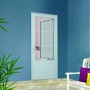 Ver imagem 2 de Porta Social Alumínio com Postigo Grade Classic 1 Folha Alumifort Sasazaki 216 x 88 x 5,4cm