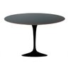 Mesa de Jantar Saarinen Redonda com Tampo de Madeira 0,80m - Bella Brasil Decor - 1
