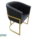 Ver imagem 1 de Cadeira Gold Estofado Várias Cores Base Aço Champagne - Datelli Design