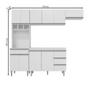 Ver imagem 4 de Cozinha com Balcão e Tampo 120 Cm Andréia Branco Brilho - Ajl
