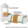 Cama Infantil Casinha Encantada com Baú - Branco Premium - 3