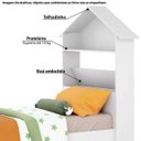 Ver imagem 2 de Cama Infantil Casinha Encantada com Baú - Branco Premium