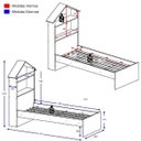 Ver imagem 4 de Cama Infantil Casinha Encantada com Baú - Branco Premium
