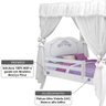 Cama Infantil Princesa Encantada Clean com Dossel e Grade de Proteção - Pura Magia - 2