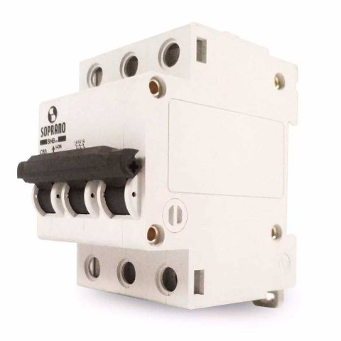 Disjuntor Din Soprano Trifásico Curva C 10a