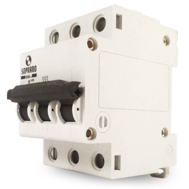 Disjuntor Tripolar Soprano Din Branco Disjuntor Tripolar Soprano Din Branco
