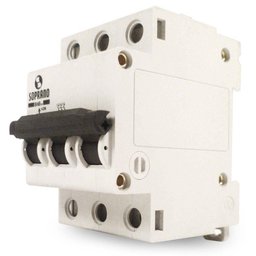 Disjuntor Tripolar Soprano Din Branco - 1