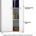 Ver imagem 2 de Armário Multiuso 2 Portas e 3 Prateleiras Brv - Branco