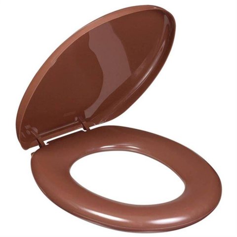 Assento Almofadado Oval Marrom MR1 - TPK/AS - ASTRA