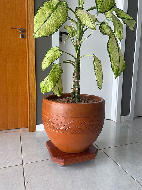 Suporte para Vasos de plantas em Madeira Nobre Cumarú Rosa Future Portas - 5