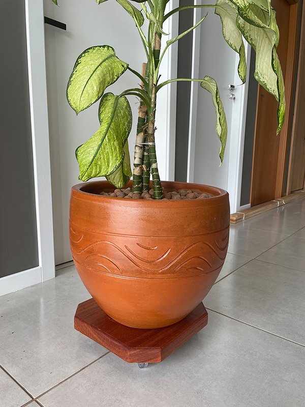 Suporte para Vasos de plantas em Madeira Nobre Cumarú Rosa Future Portas - 7