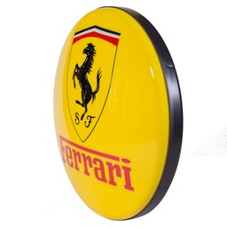 Luminoso de Parede Ferrari Amarelo Retrô Vintage Bar, Garagem, Churrasqueira,marcas de Carro,oficina - 3
