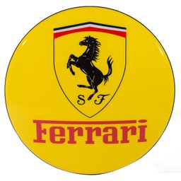 Luminoso de Parede Ferrari Amarelo Retrô Vintage Bar, Garagem, Churrasqueira,marcas de Carro,oficina - 1