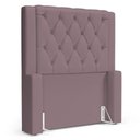 Ver imagem 3 de Cabeceira e Calçadeira Báu Solteiro Atena 90cm Capitonê Veludo Rosê - Desk Design