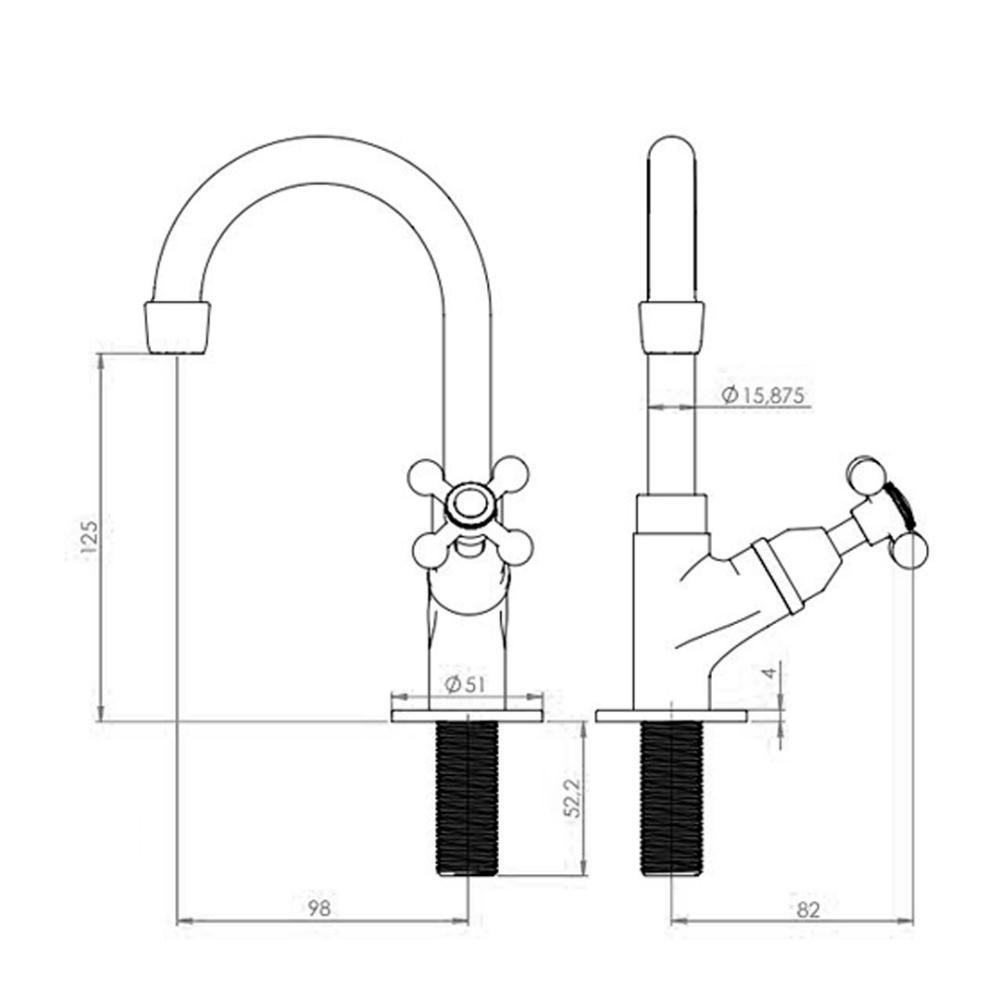 Kit Hidráulico com Torneira, Engate Flexível, Sifão Sanfonado Branco e Válvula p Tanque Cuba e - 4