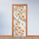 Ver imagem 2 de Adesivo de Porta - Flores Pérolas