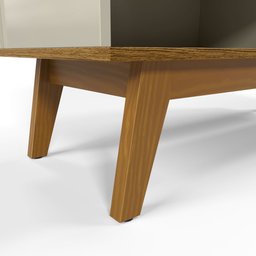 Sapateira com banco e 1 porta Charlotte - Off White/Cumaru - 5