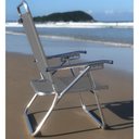 Ver imagem 4 de Cadeira Alumínio King Reclinável 140 Kg 5 Posições Cinza Zaka Super Resistente