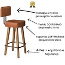 Ver imagem 5 de Banqueta com Encosto Decorativa para Área Gourmet Cozinha Americana Resistente Balcão