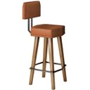 Ver imagem 1 de Banqueta com Encosto Decorativa para Área Gourmet Cozinha Americana Resistente Balcão