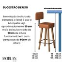 Ver imagem 3 de Banqueta com Encosto Decorativa para Área Gourmet Cozinha Americana Resistente Balcão