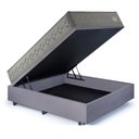 Ver imagem 5 de Base Box Baú Casal 138x188 Suede com Colchão New 4 Estações Molas Ensacadas