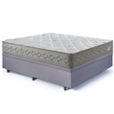 Ver imagem 2 de Base Box Baú Casal 138x188 Suede com Colchão New 4 Estações Molas Ensacadas