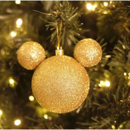 Jogo Bola Natal Mickey Lisa e Glitter Dourado Disney 8cm 4 unidades - Cromus - 4