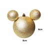 Jogo Bola Natal Mickey Lisa e Glitter Dourado Disney 8cm 4 unidades - Cromus - 6