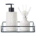 Ver imagem 1 de Kit Banheiro Lavabo Bandeja com Espelho Difusor Aromatizador