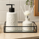 Ver imagem 2 de Kit Banheiro Lavabo Bandeja com Espelho Difusor Aromatizador