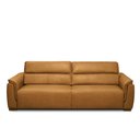 Ver imagem 7 de Sofá Decorativo Lorenzo 3 Lugares Sala de estar 240cm Reclinável e Retrátil Couro Caramelo Manchado