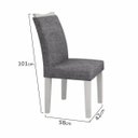 Ver imagem 6 de Conjunto Sala de Jantar Mesa Tampo MDF/Vidro Branco 6 Cadeiras Pampulha Leifer