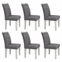 Ver imagem 3 de Conjunto Sala de Jantar Mesa Tampo MDF/Vidro Branco 6 Cadeiras Pampulha Leifer