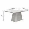 Conjunto Sala de Jantar Mesa Tampo MDF/Vidro Branco 6 Cadeiras Pampulha Leifer - 5