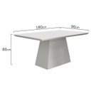Ver imagem 5 de Conjunto Sala de Jantar Mesa Tampo MDF/Vidro Branco 6 Cadeiras Pampulha Leifer